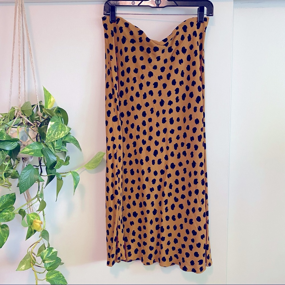 Madewell Midi Slip Skirt in Painted Spots